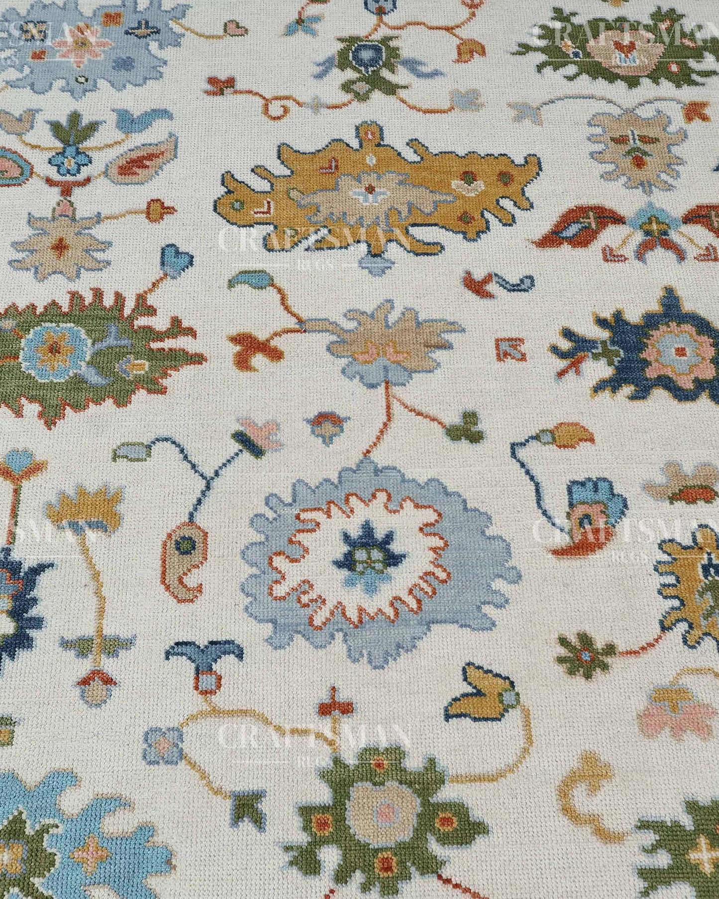 Solin Wool Hand-Knotted Oushak-Inspired Rug