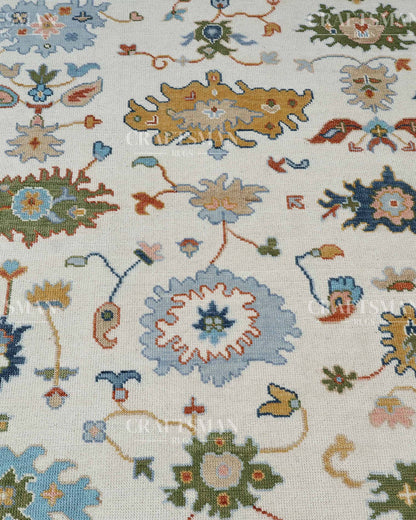 Solin Wool Hand-Knotted Oushak-Inspired Rug