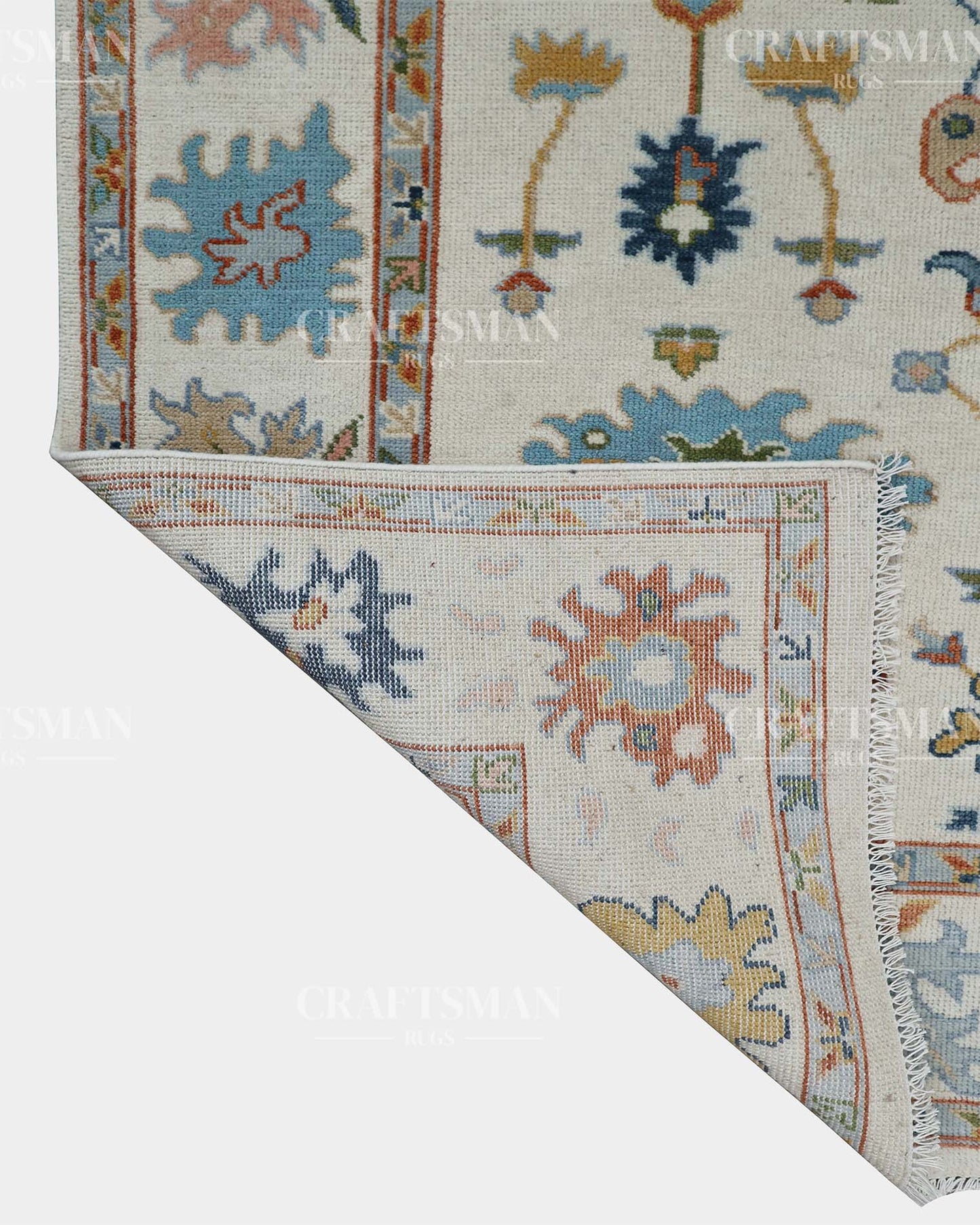 Solin Wool Hand-Knotted Oushak-Inspired Rug