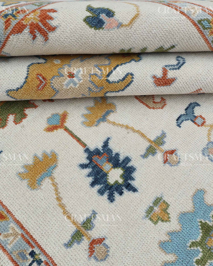 Solin Wool Hand-Knotted Oushak-Inspired Rug