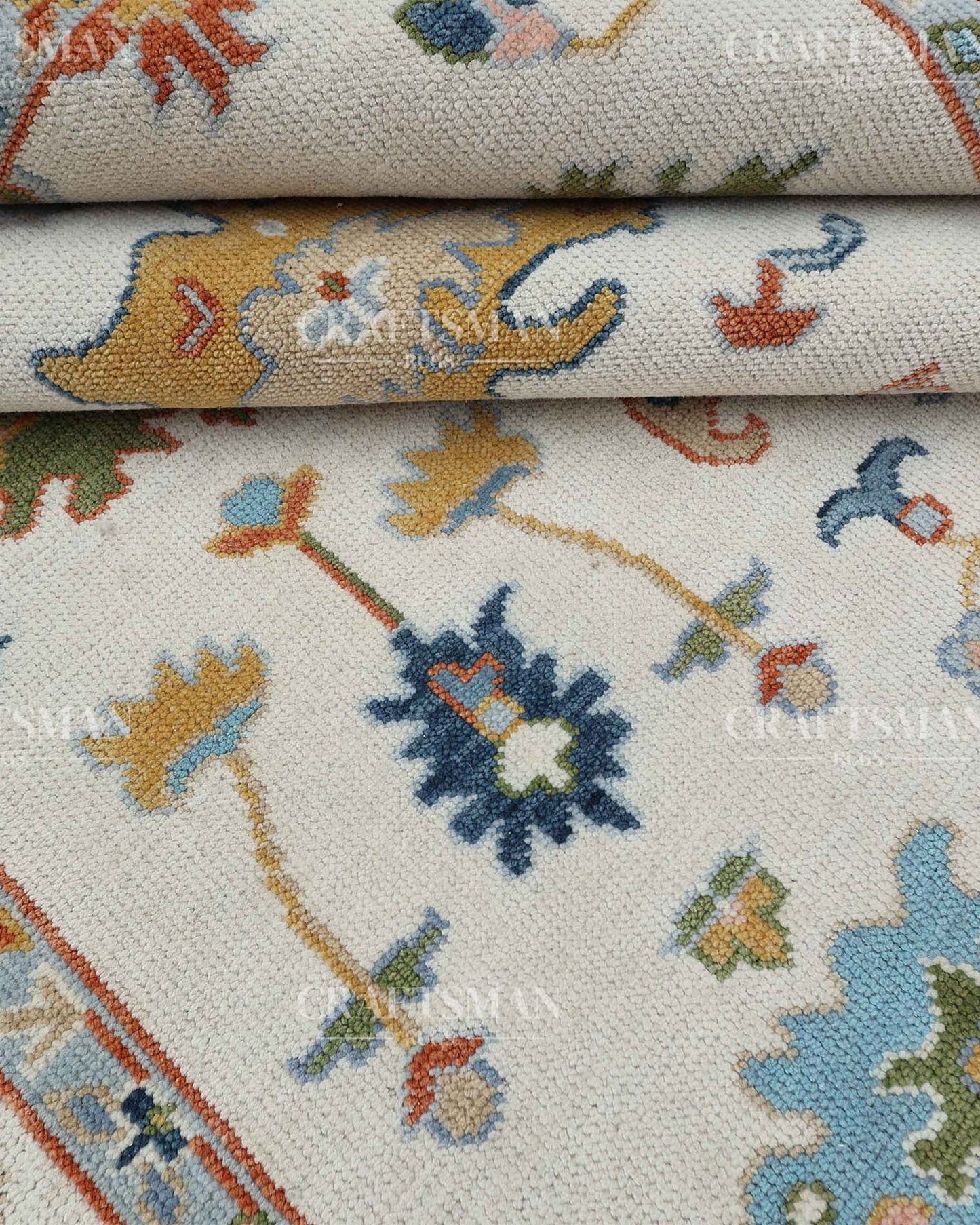 Solin Wool Hand-Knotted Oushak-Inspired Rug