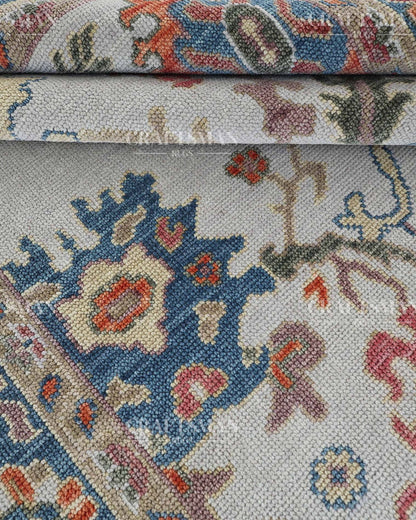 Aviris Wool Hand-Knotted Oushak-Inspired Rug