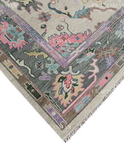 8x10 feet Wool Hand-Knotted Oushak-Inspired Rug | Craftsman Rugs Exclusive