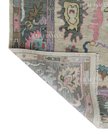 8x10 feet Wool Hand-Knotted Oushak-Inspired Rug | Craftsman Rugs Exclusive