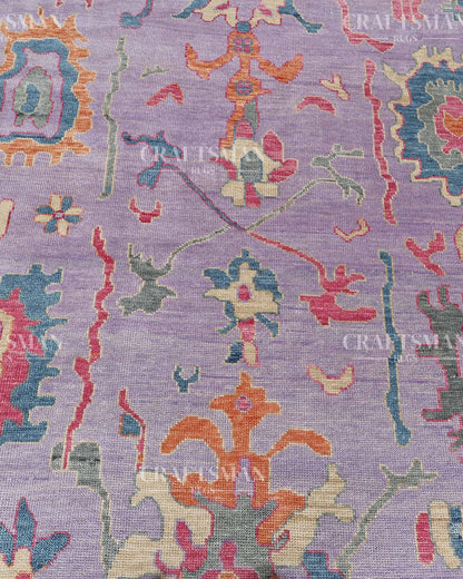 Vauris Wool Hand-Knotted Oushak-Inspired Rug