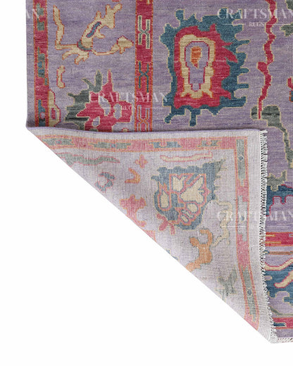 Vauris Wool Hand-Knotted Oushak-Inspired Rug