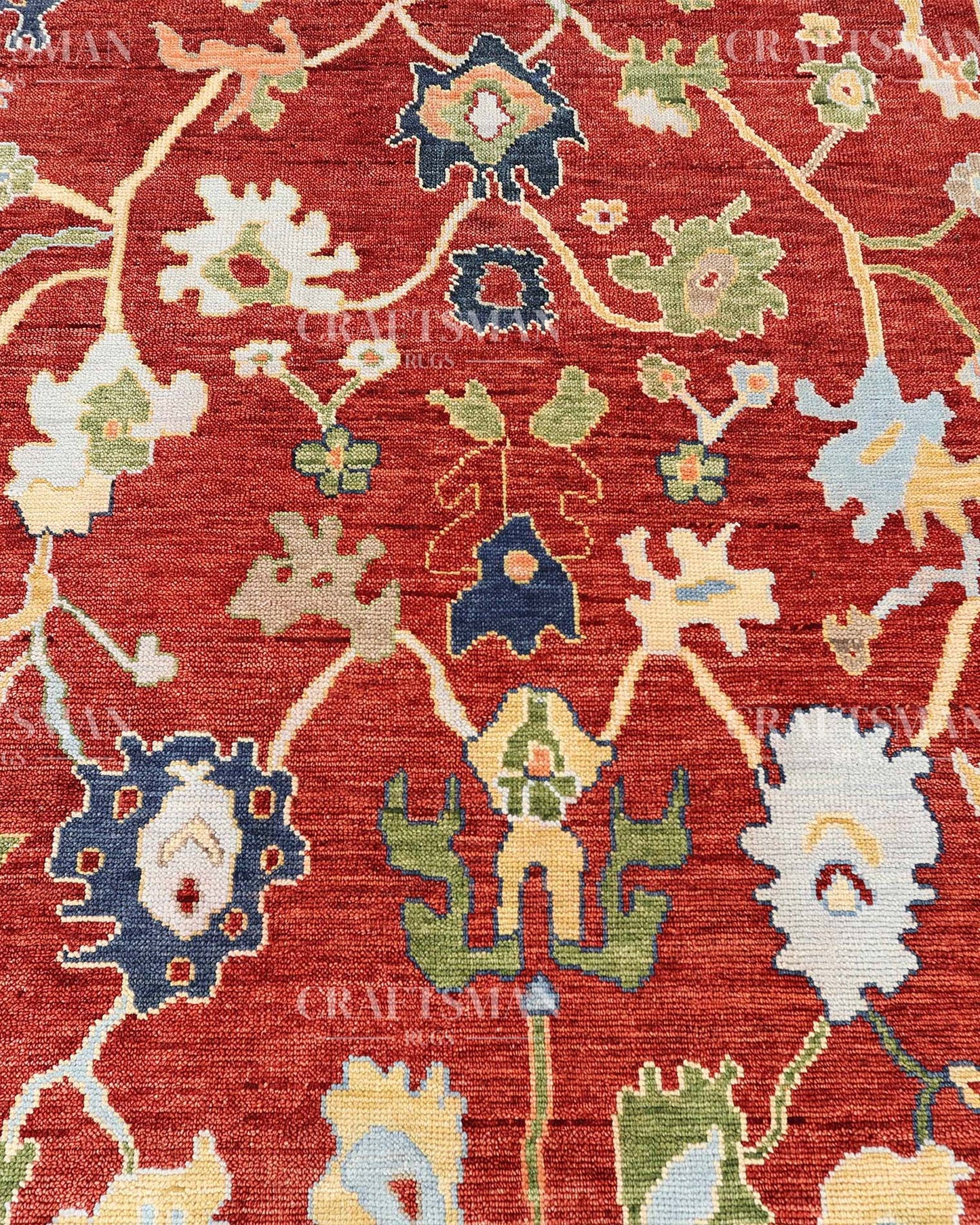 8x10 feet Wool Hand-Knotted Oushak-Inspired Rug | Craftsman Rugs Exclusive