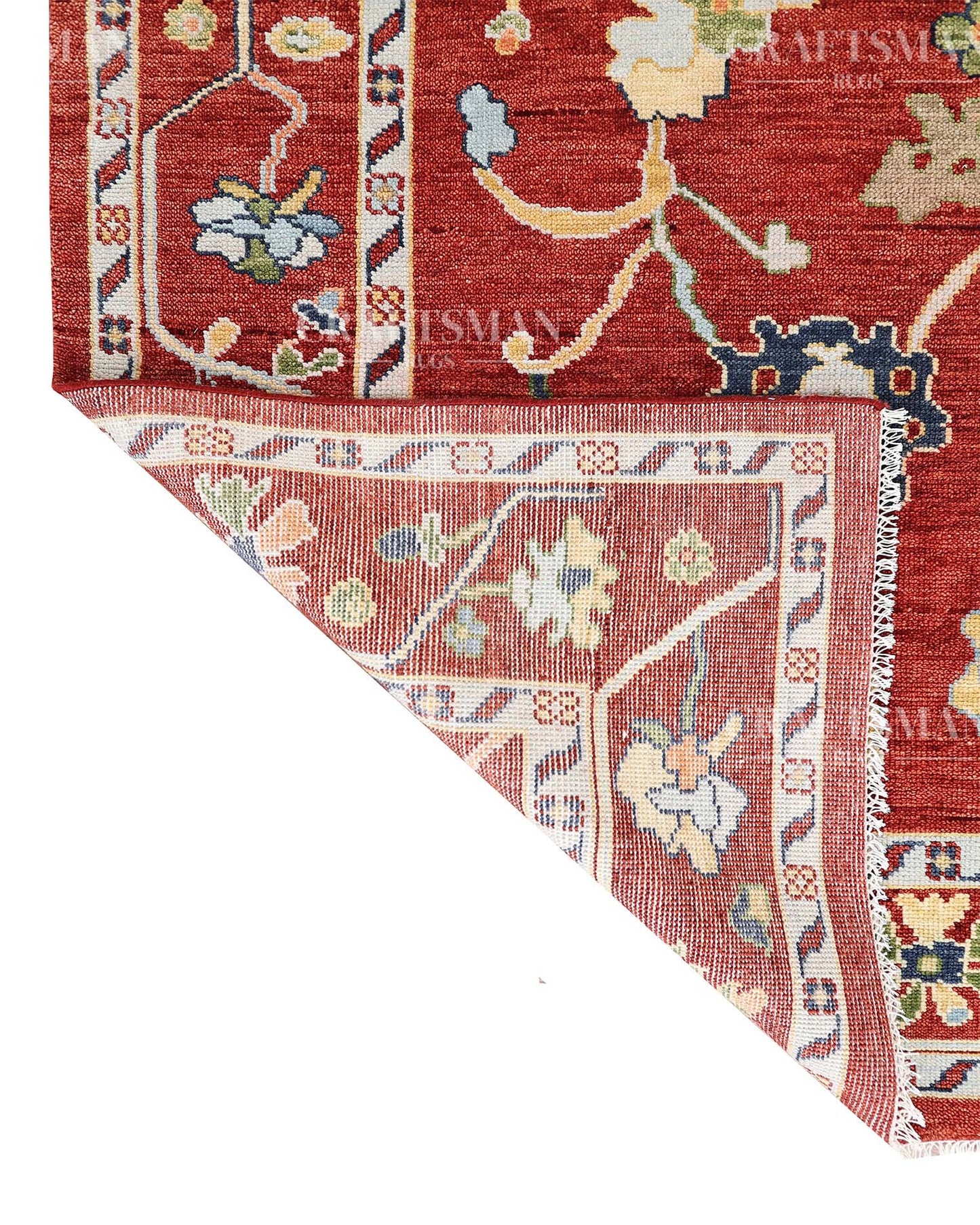 8x10 feet Wool Hand-Knotted Oushak-Inspired Rug | Craftsman Rugs Exclusive