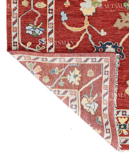 8x10 feet Wool Hand-Knotted Oushak-Inspired Rug | Craftsman Rugs Exclusive