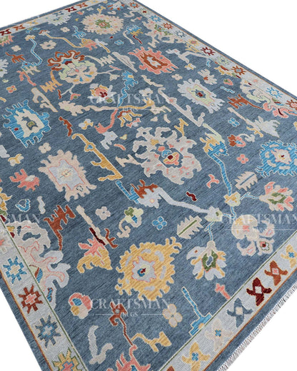 Tuvrin Wool Hand-Knotted Oushak-Inspired Rug