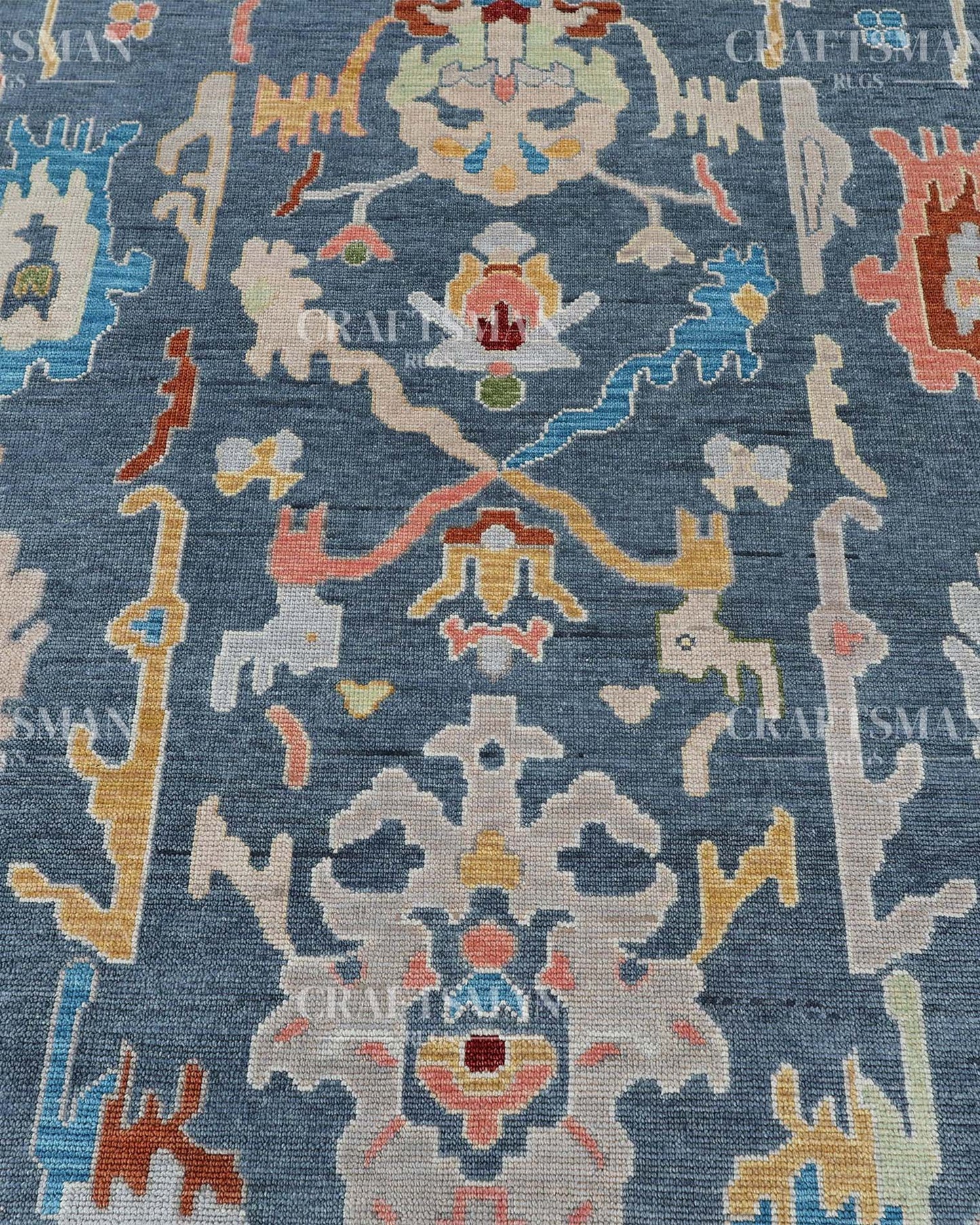 Tuvrin Wool Hand-Knotted Oushak-Inspired Rug