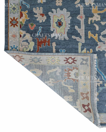 Tuvrin Wool Hand-Knotted Oushak-Inspired Rug