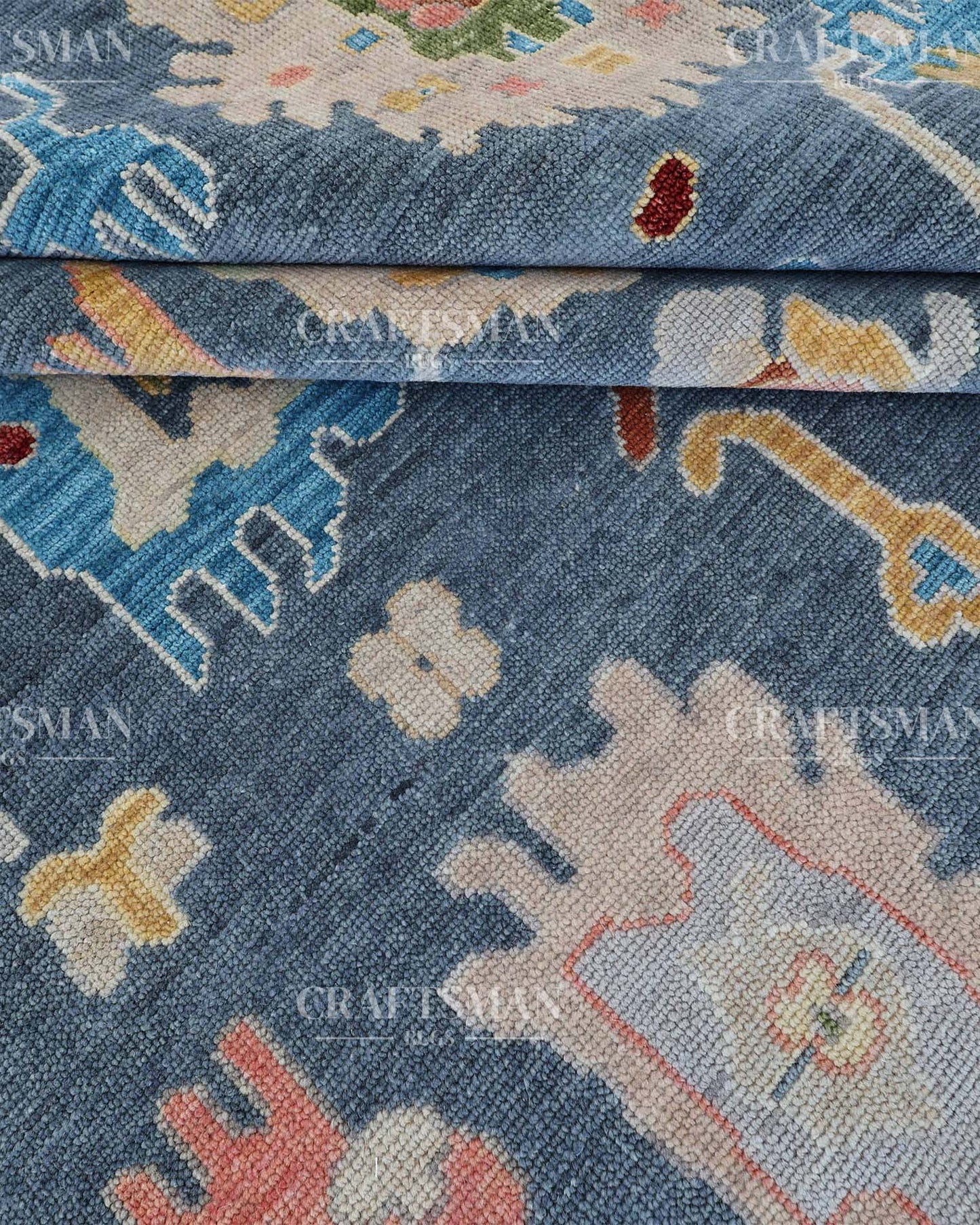 Tuvrin Wool Hand-Knotted Oushak-Inspired Rug