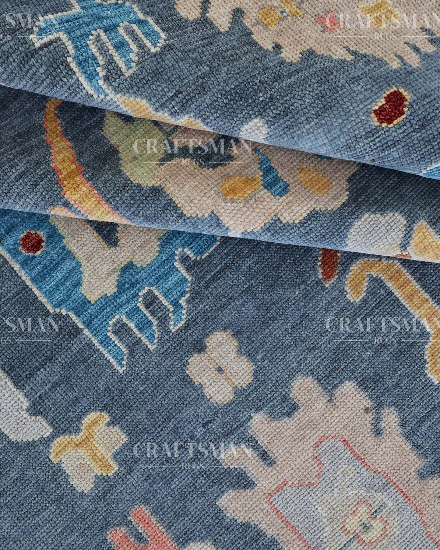 Tuvrin Wool Hand-Knotted Oushak-Inspired Rug