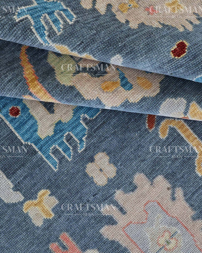 Tuvrin Wool Hand-Knotted Oushak-Inspired Rug