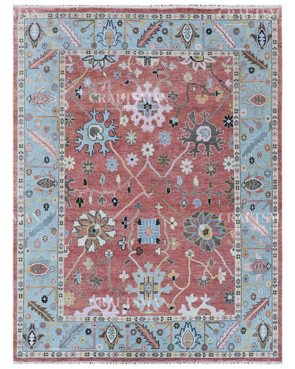 Auris Wool Hand-Knotted Oushak-Inspired Rug