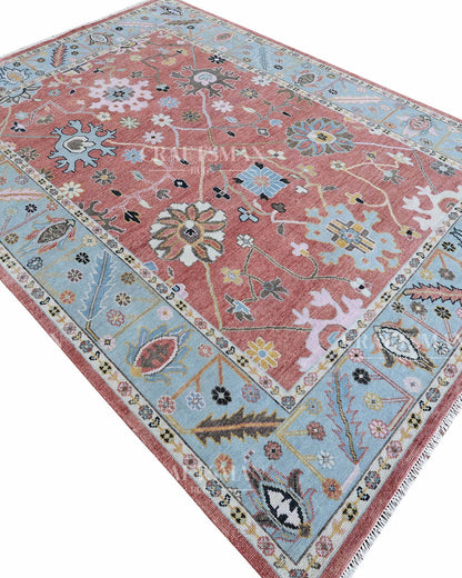 Auris Wool Hand-Knotted Oushak-Inspired Rug