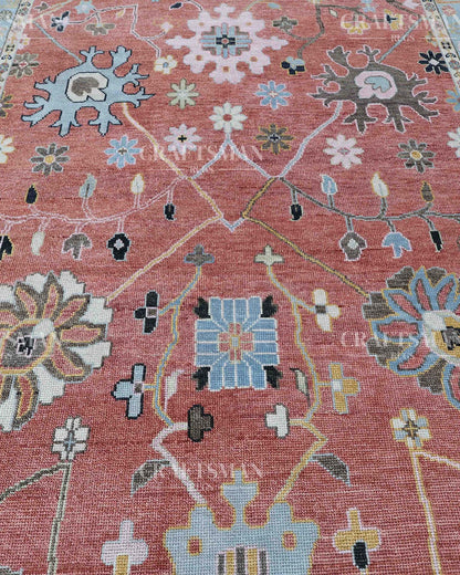 Auris Wool Hand-Knotted Oushak-Inspired Rug