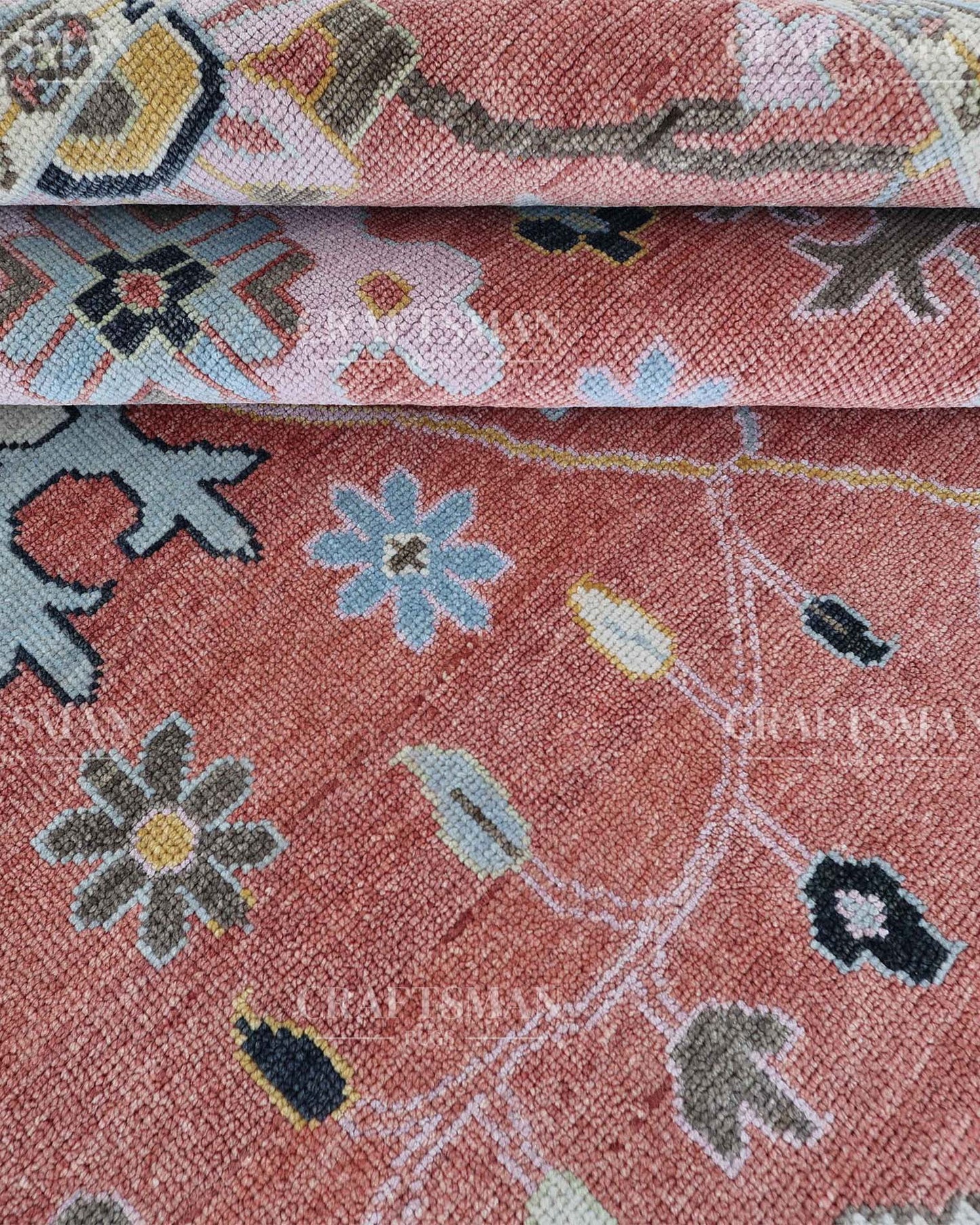 Auris Wool Hand-Knotted Oushak-Inspired Rug