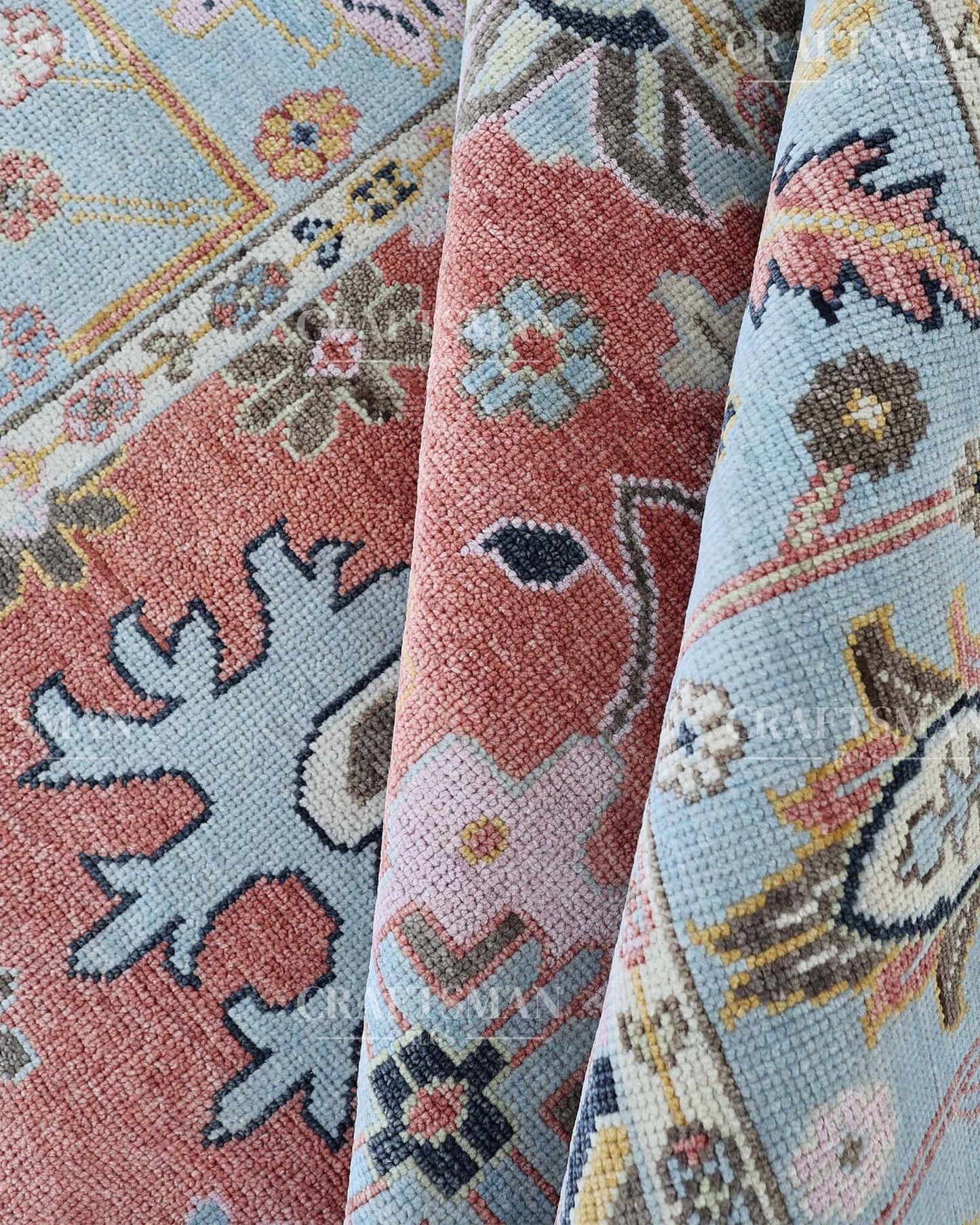 Auris Wool Hand-Knotted Oushak-Inspired Rug