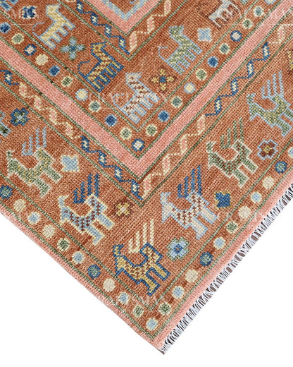 Delra Wool Hand-Knotted Oushak-Inspired Rug