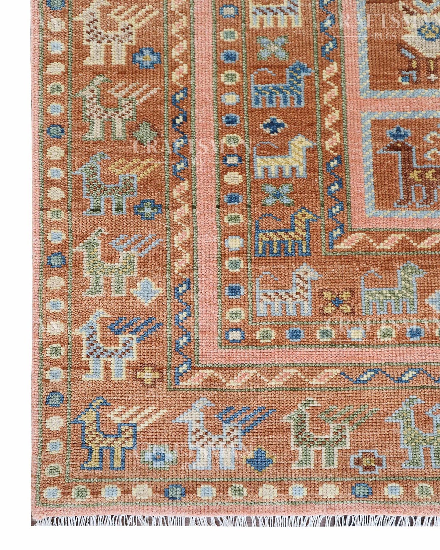 Delra Wool Hand-Knotted Oushak-Inspired Rug