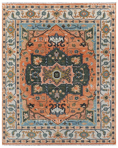 Torva Wool Hand-Knotted Oushak-Inspired Rug