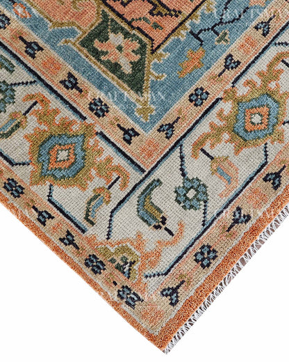 Torva Wool Hand-Knotted Oushak-Inspired Rug