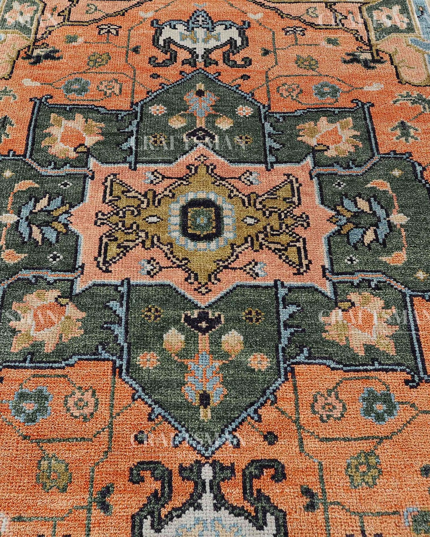 Torva Wool Hand-Knotted Oushak-Inspired Rug