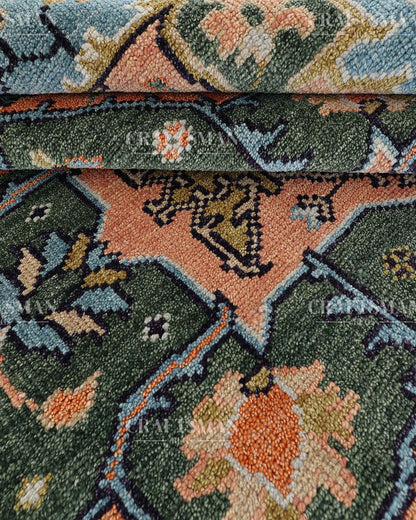 Torva Wool Hand-Knotted Oushak-Inspired Rug