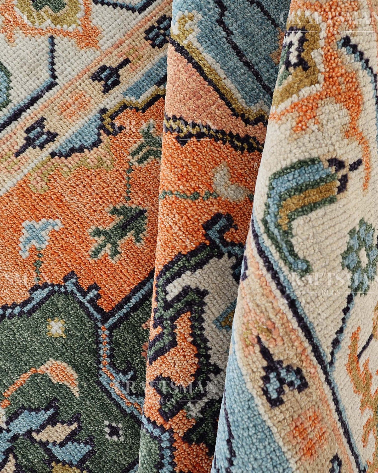 Torva Wool Hand-Knotted Oushak-Inspired Rug