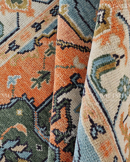 Torva Wool Hand-Knotted Oushak-Inspired Rug