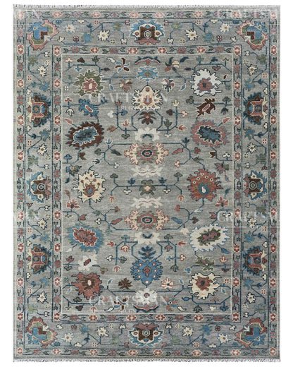 Elvia Wool Hand-Knotted Oushak-Inspired Rug