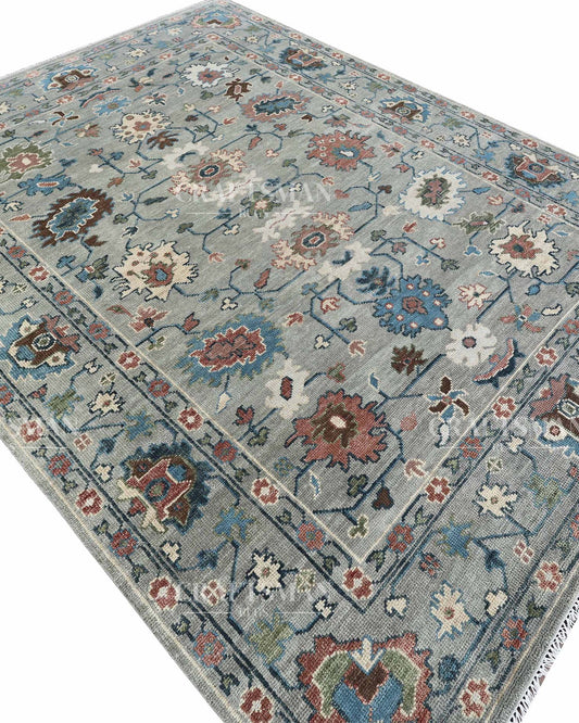 Elvia Wool Hand-Knotted Oushak-Inspired Rug