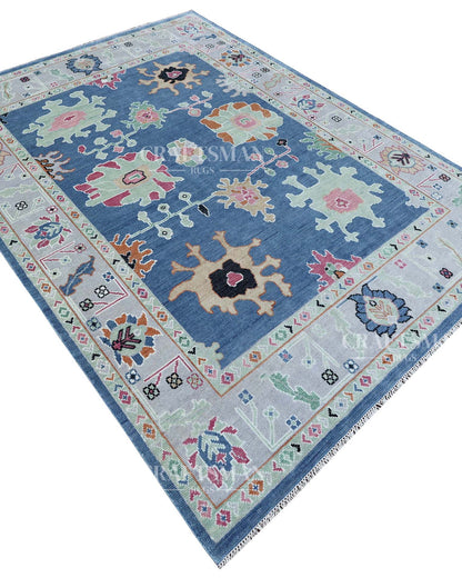 Corlis Wool Hand-Knotted Oushak-Inspired Rug