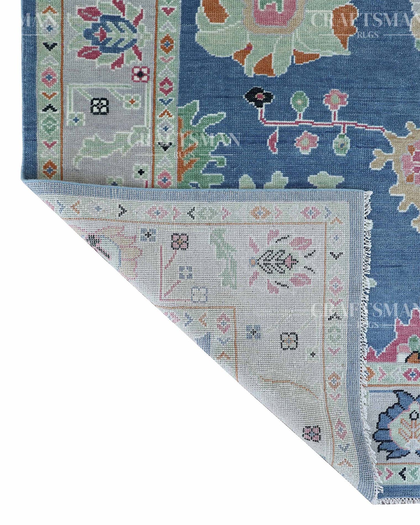 Corlis Wool Hand-Knotted Oushak-Inspired Rug