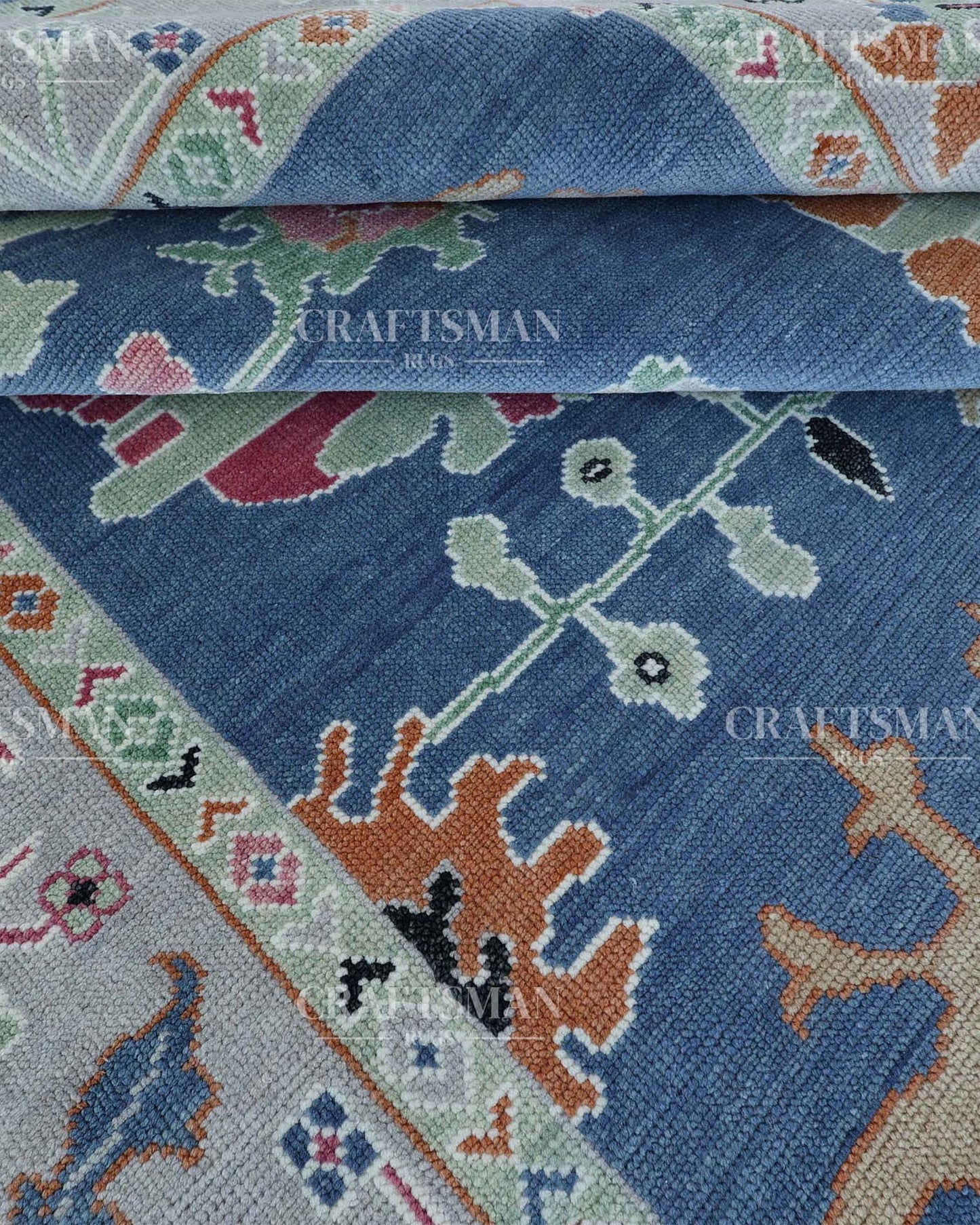 Corlis Wool Hand-Knotted Oushak-Inspired Rug