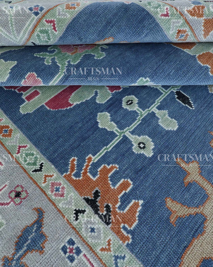 Corlis Wool Hand-Knotted Oushak-Inspired Rug