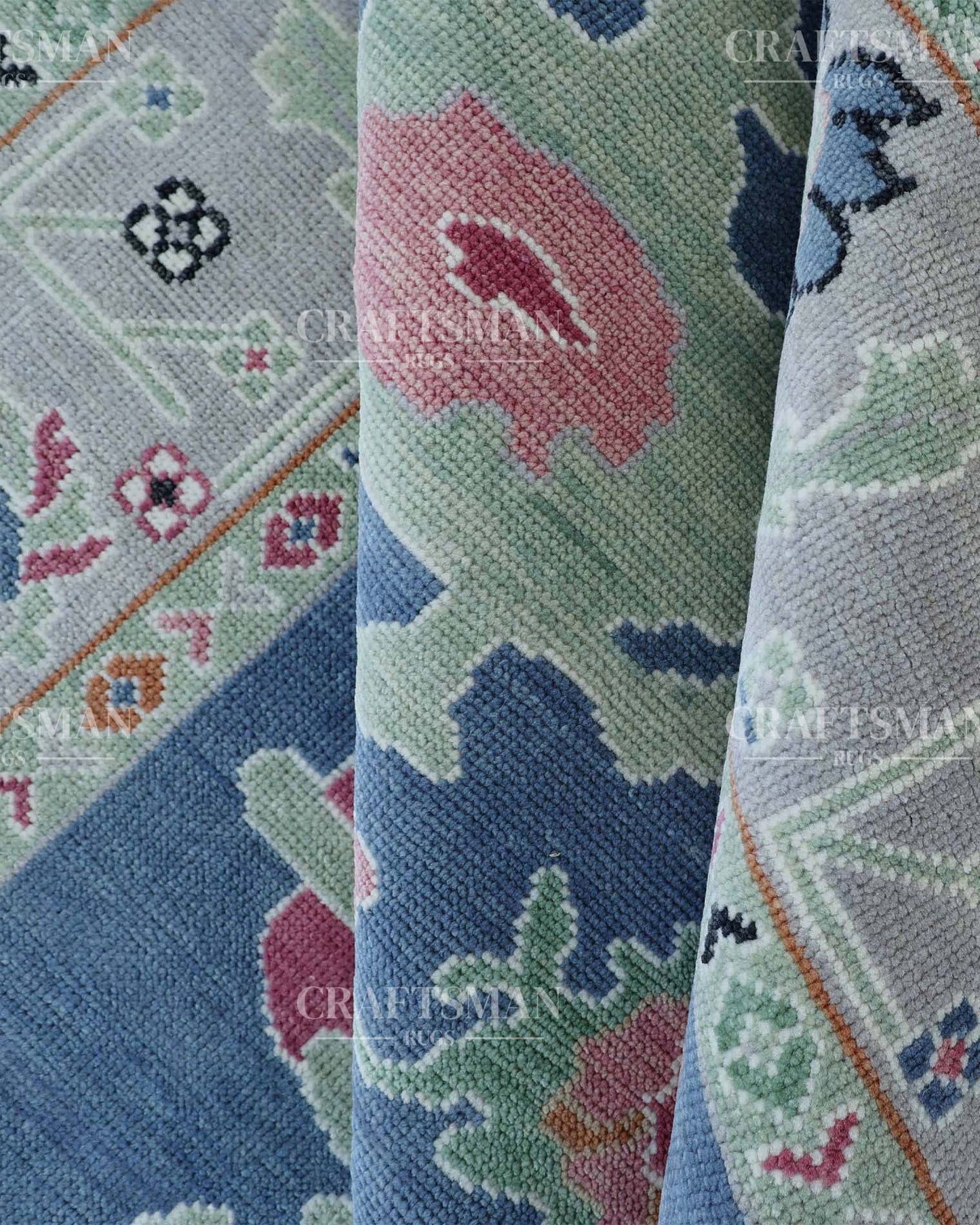 Corlis Wool Hand-Knotted Oushak-Inspired Rug