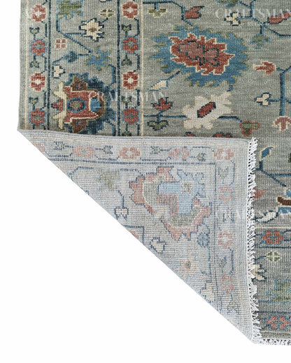 Elvia Wool Hand-Knotted Oushak-Inspired Rug