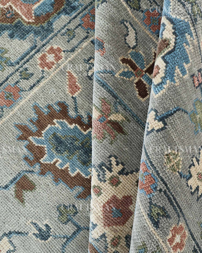 Elvia Wool Hand-Knotted Oushak-Inspired Rug
