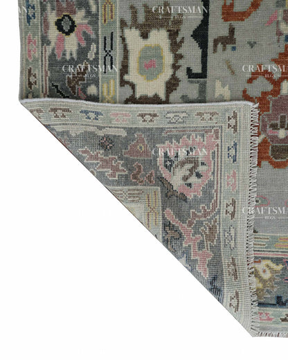 Marash Wool Hand-Knotted Oushak-Inspired Rug