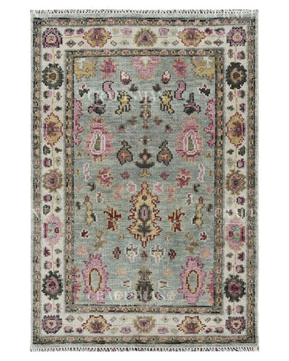 Avros Wool Hand-Knotted Oushak-Inspired Rug