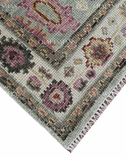 Avros Wool Hand-Knotted Oushak-Inspired Rug
