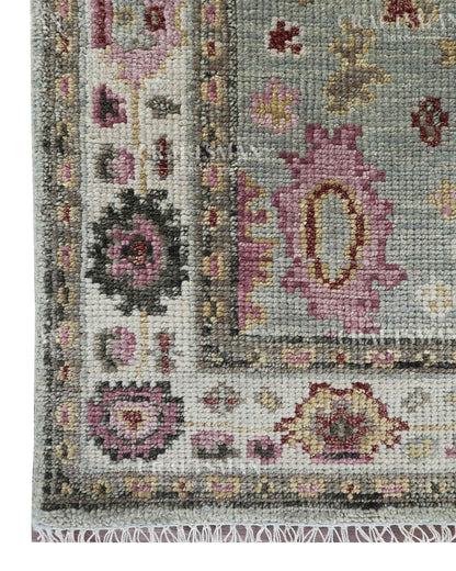 Avros Wool Hand-Knotted Oushak-Inspired Rug