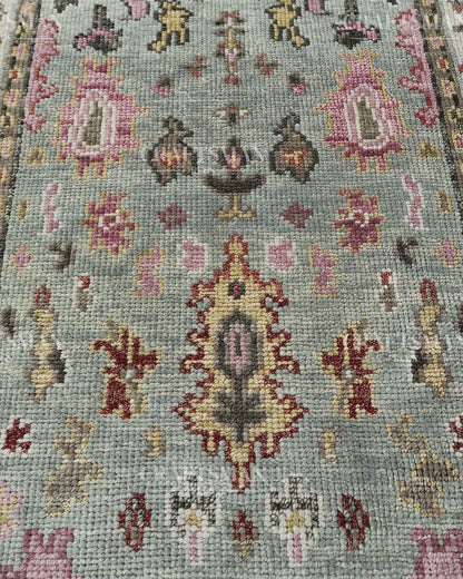 Avros Wool Hand-Knotted Oushak-Inspired Rug