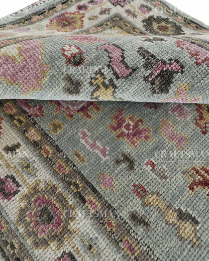 Avros Wool Hand-Knotted Oushak-Inspired Rug