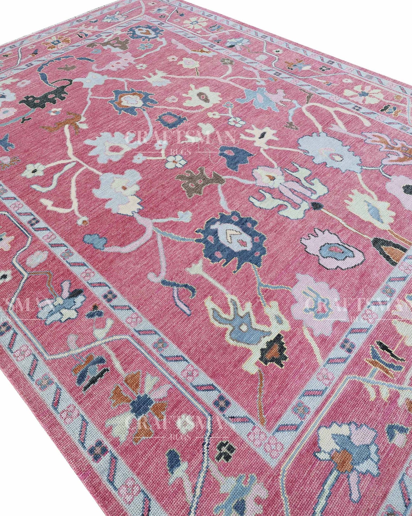 Norlis Wool Hand-Knotted Oushak-Inspired Rug