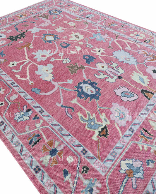 Norlis Wool Hand-Knotted Oushak-Inspired Rug