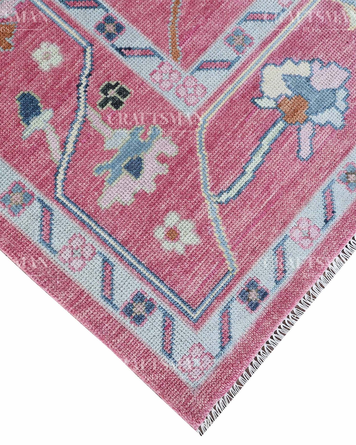 Norlis Wool Hand-Knotted Oushak-Inspired Rug